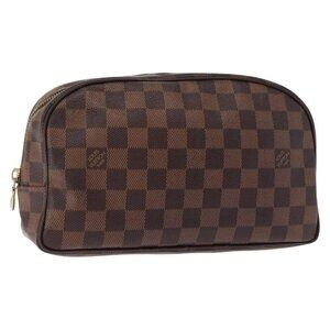 LOUIS VUITTON Damier Ebene Trousse Toilette25 Clutch Bag